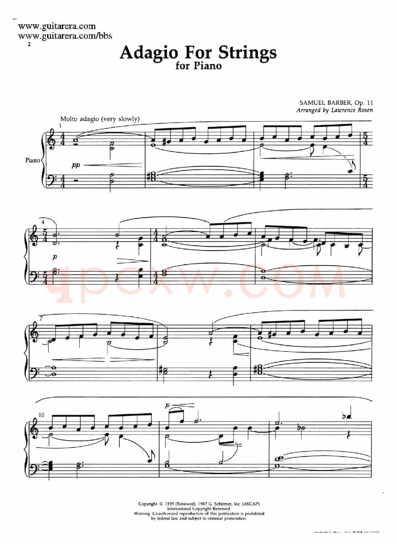 Adagio Op.11（柔板）