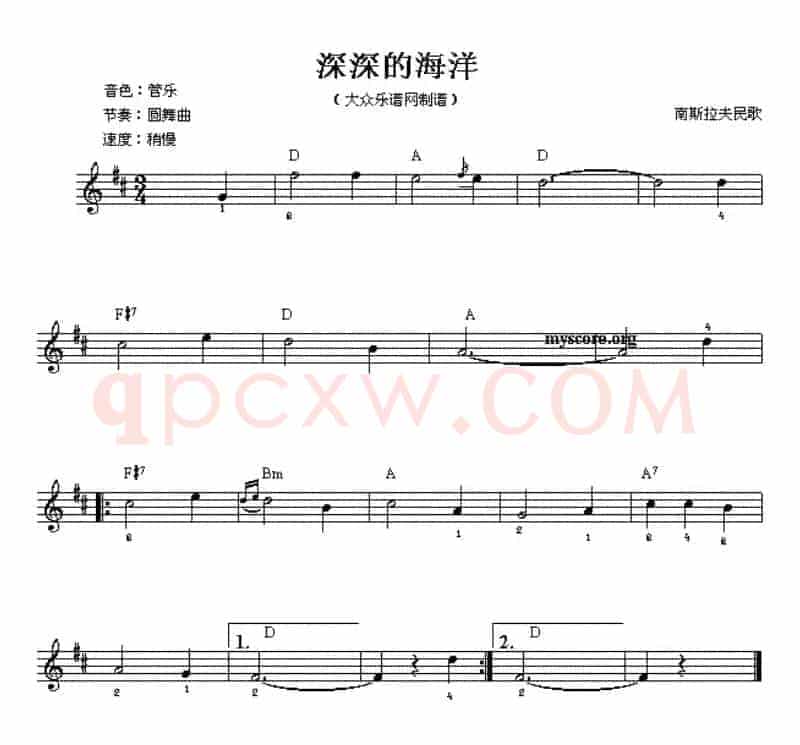 深深的海洋