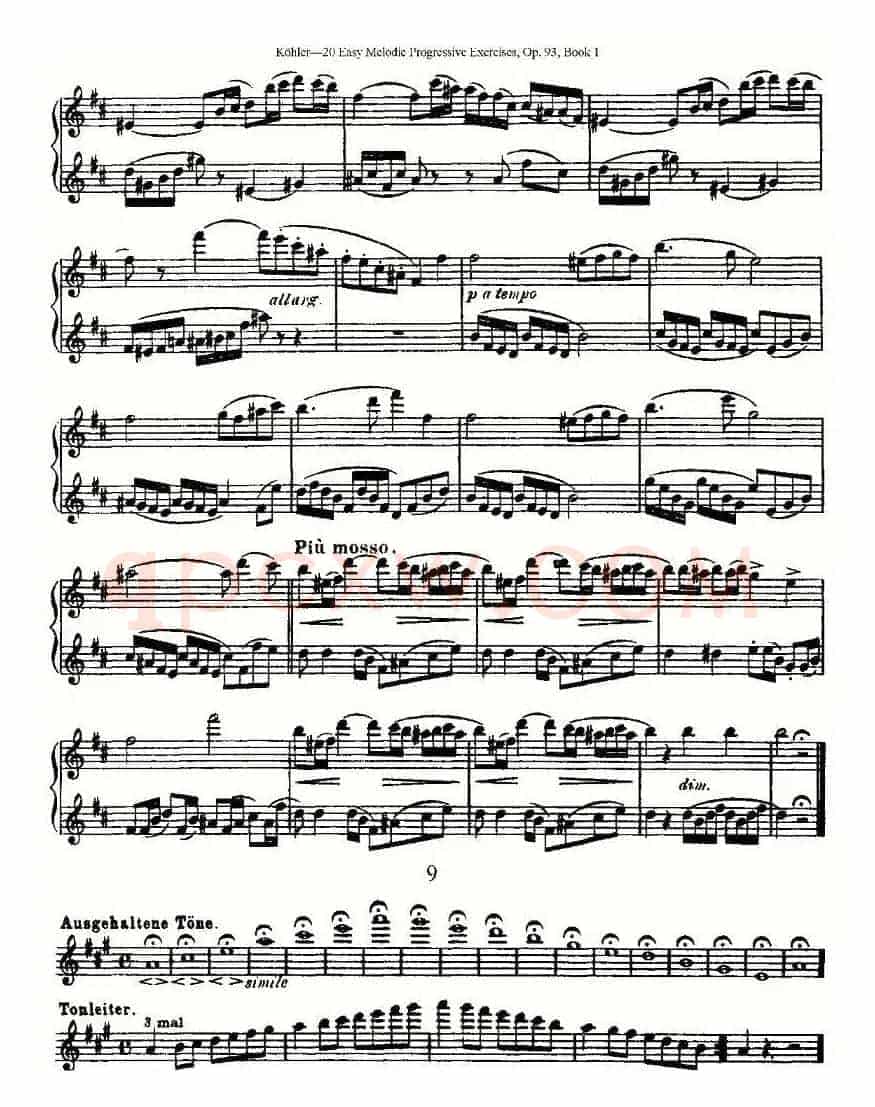 柯勒练习曲作品93号（一）