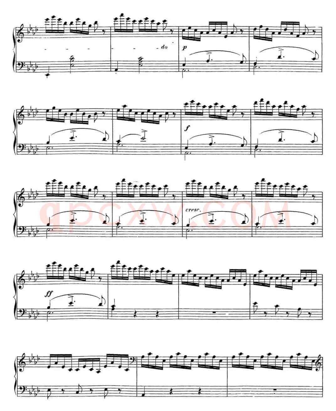 舒伯特降E大调即兴曲D.899，Op.90（NO.4）
