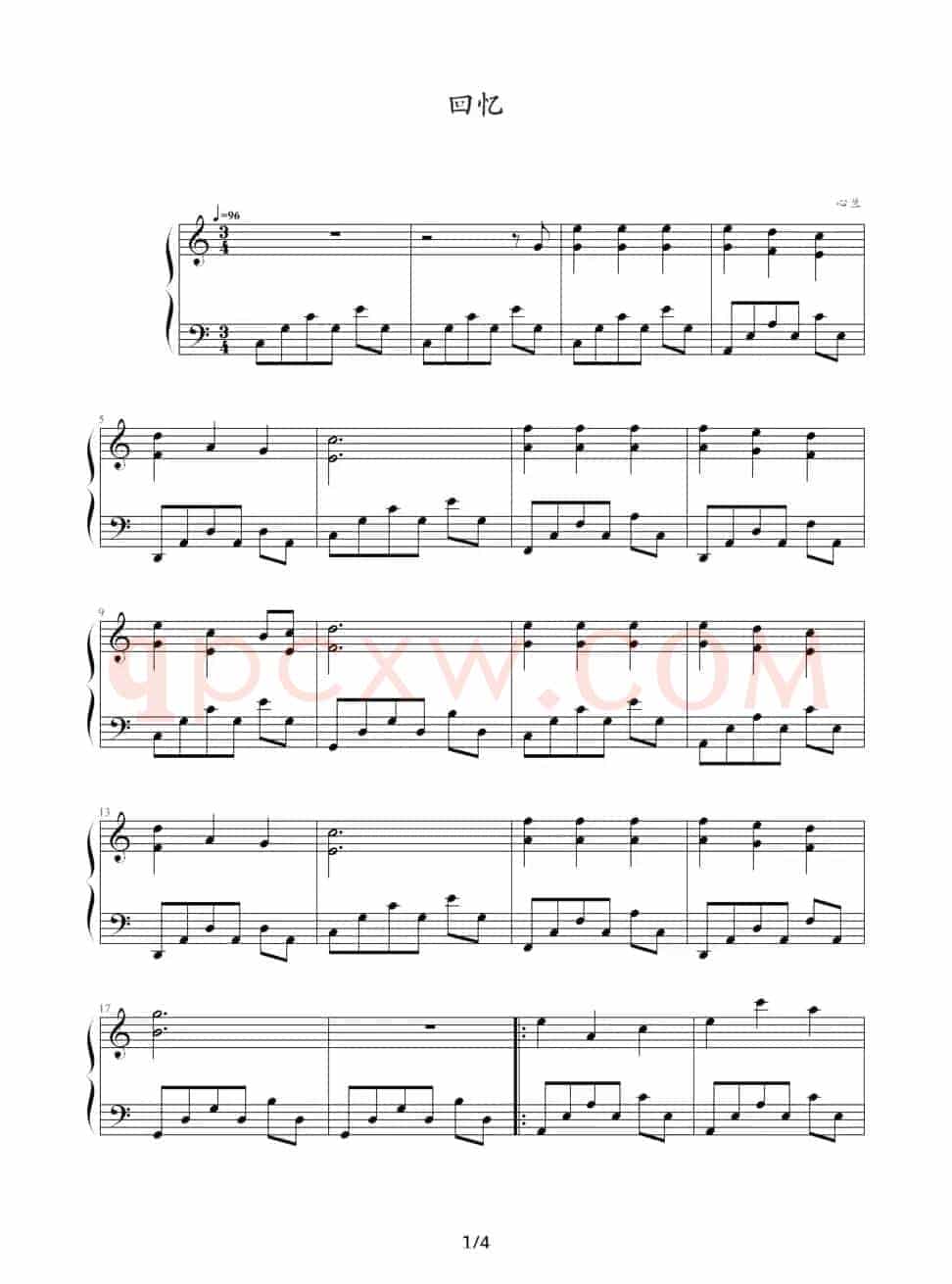 回忆（心兰作曲版）