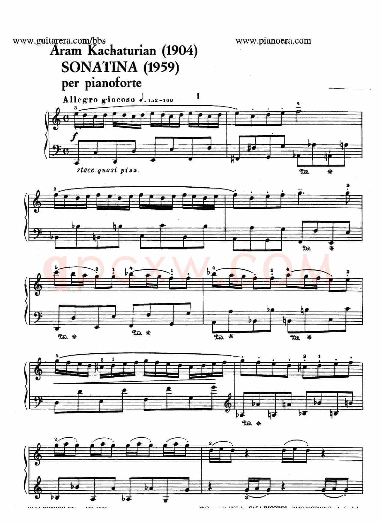 Piano Sonatina in C Major Op.93(C大调钢琴小奏鸣曲·第一乐章)