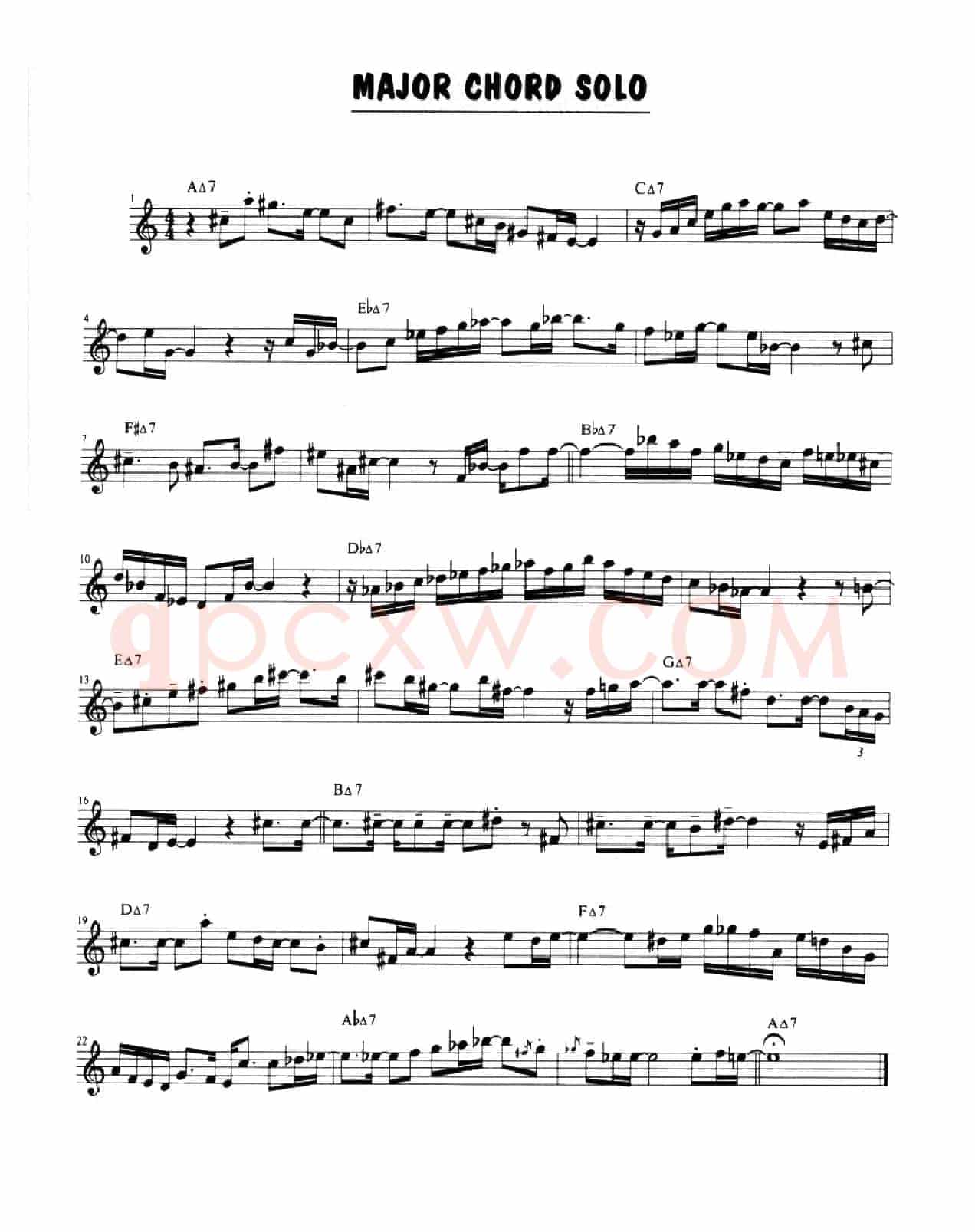 MAJOR CHORD SOLO
