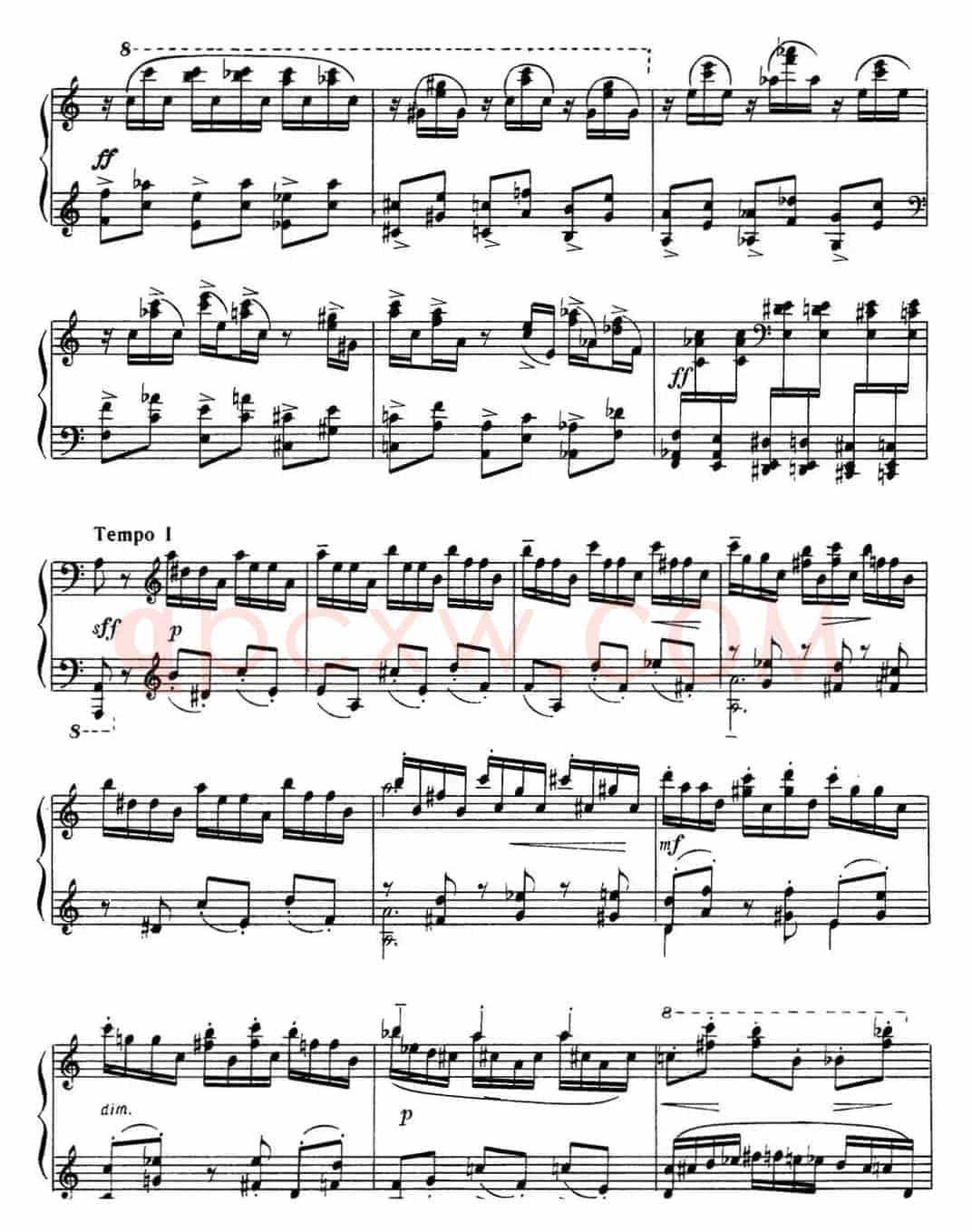 拉赫玛尼诺夫 音画练习曲14或15 Etudes tableaux Op.39 No.6