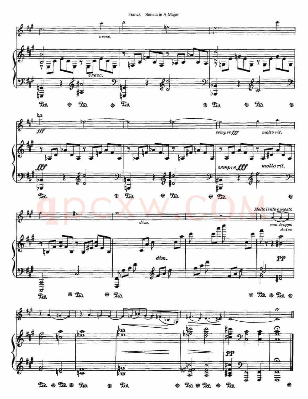Franck Sonata in A Major（小提琴+钢琴伴奏）