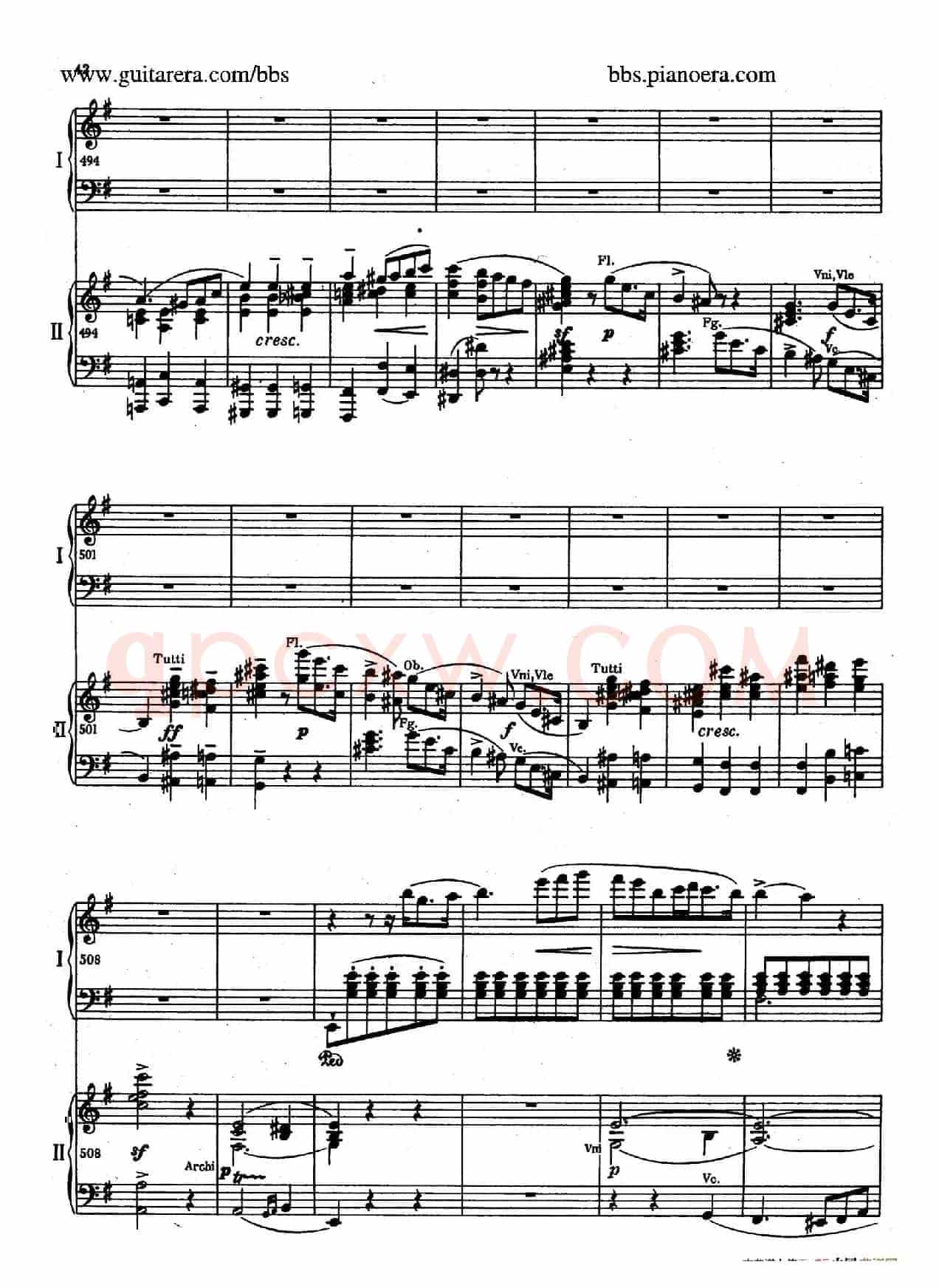 e小调第一钢琴协奏曲 Op.11(双钢琴版·第一乐章)