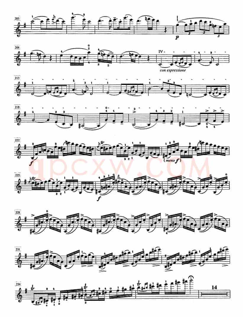 罗德第八协奏曲 E小调（Op.13，No.8） （小提琴分谱）