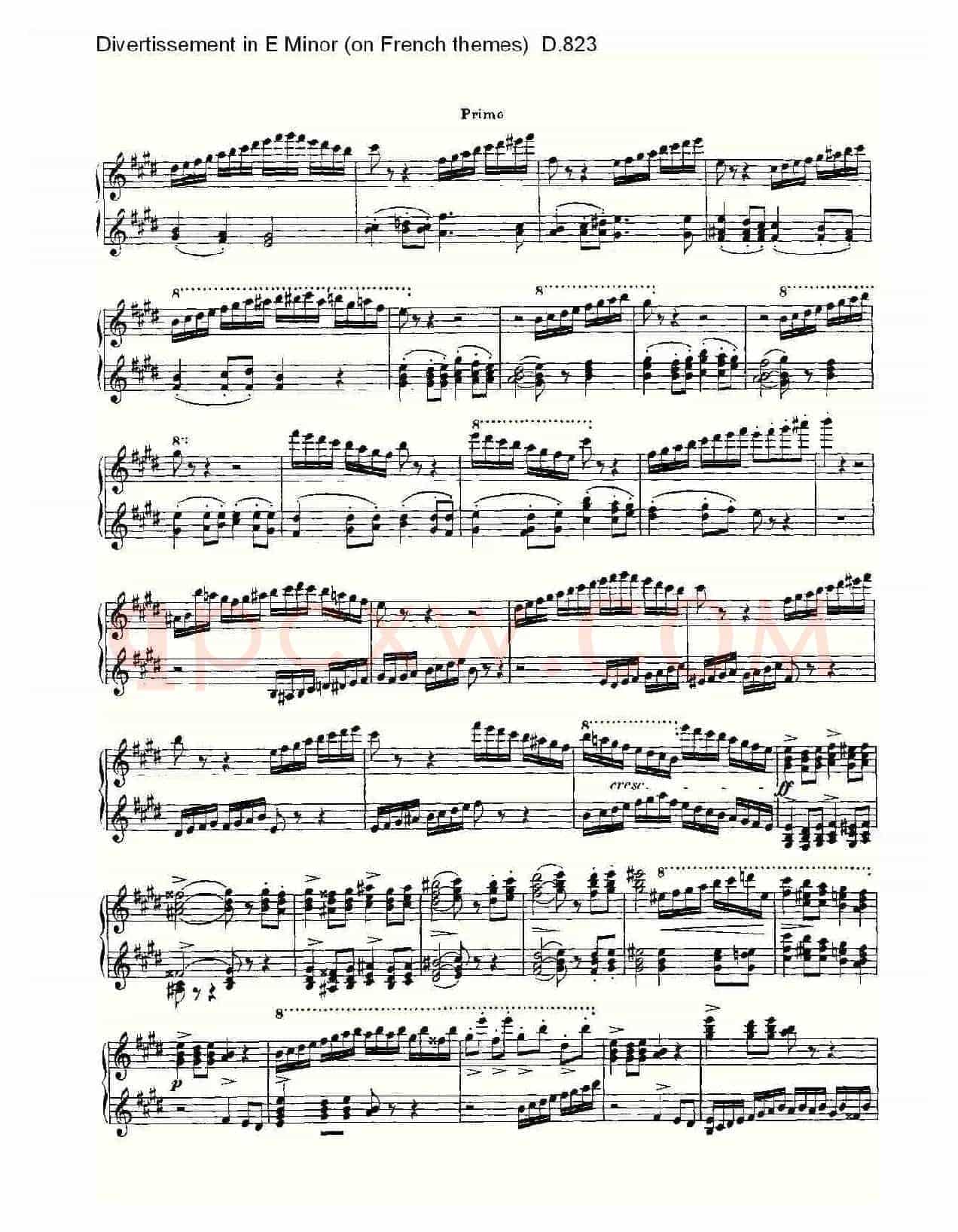 Divertissement in E Minor(on French themes)