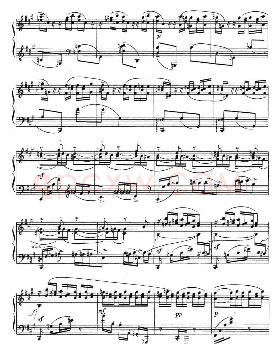 拉赫玛尼诺夫 音画练习曲11或12 Etudes tableaux Op.39 No.3