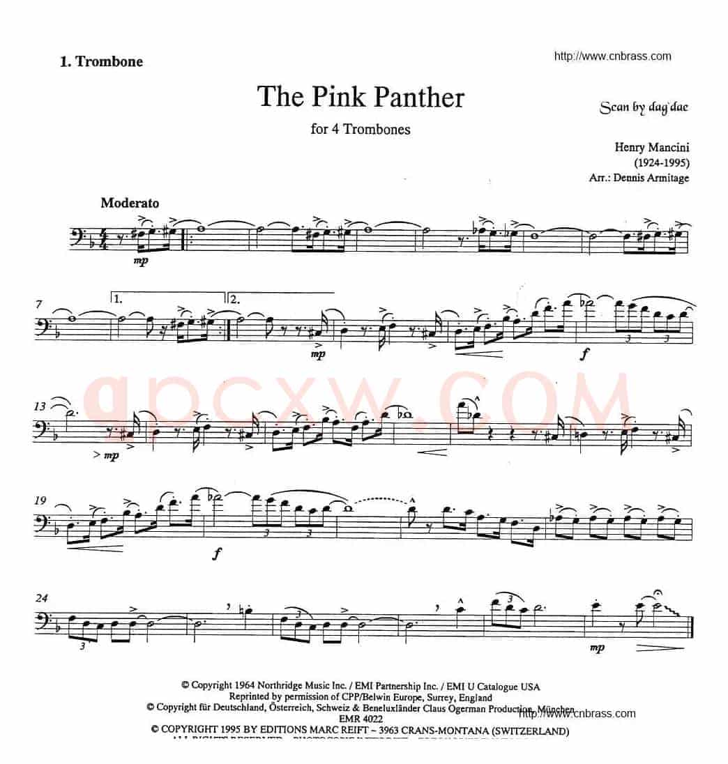 The Pink Panther（《粉红豹》长号四重奏）
