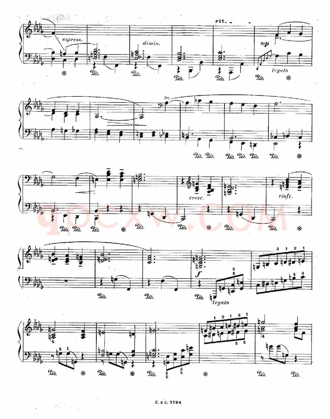 12 Etudes For The Left Hand Op.92 No.11(12首为左手而作的钢琴练习曲)