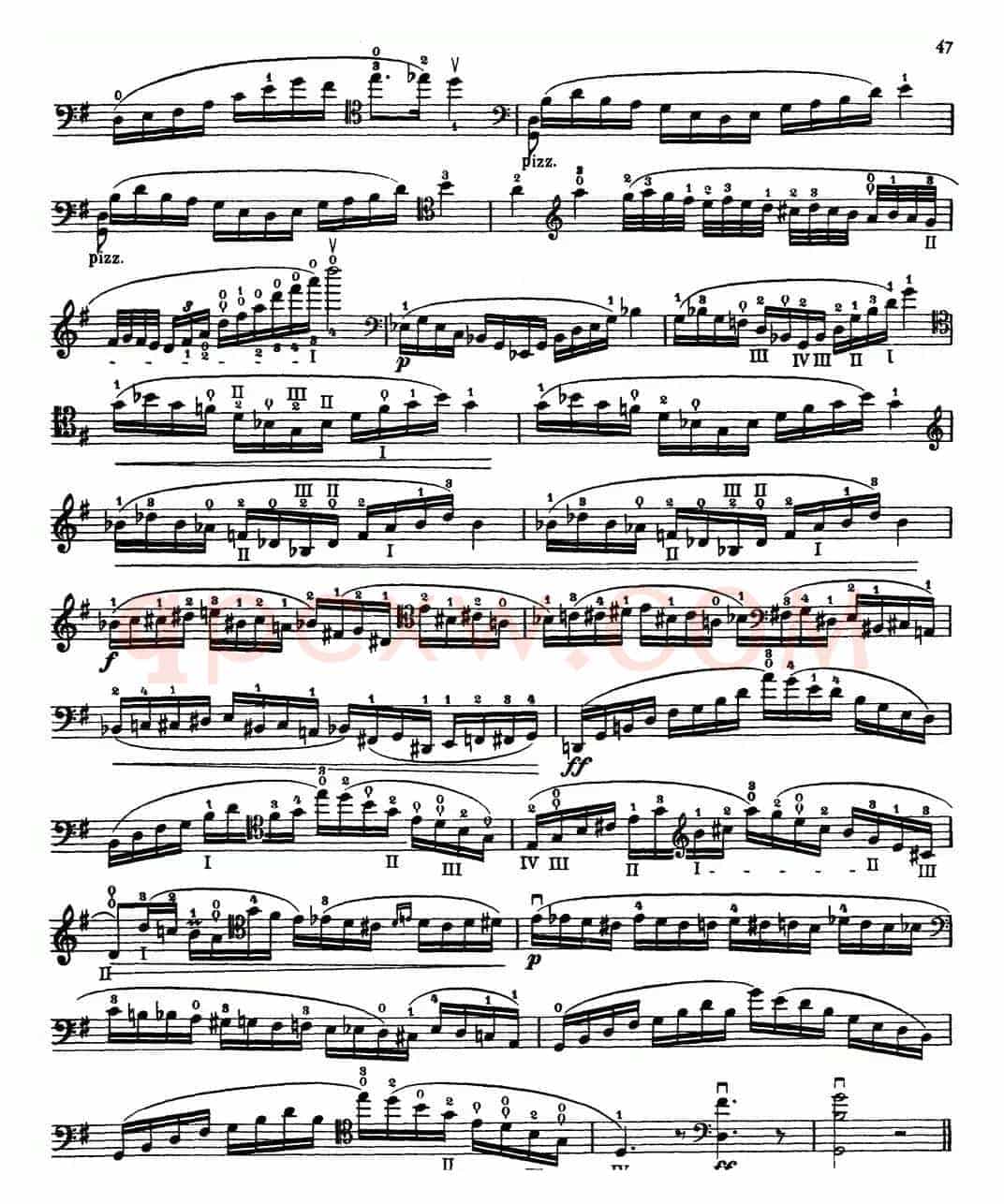 大提琴高级练习曲40首 No.22