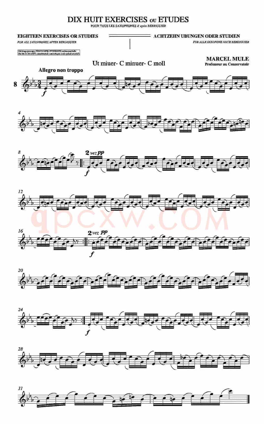 18 Exercicios ou Estudos de Marcel Mule - Enelruy Lira(马瑟·穆勒18首练习曲—8)