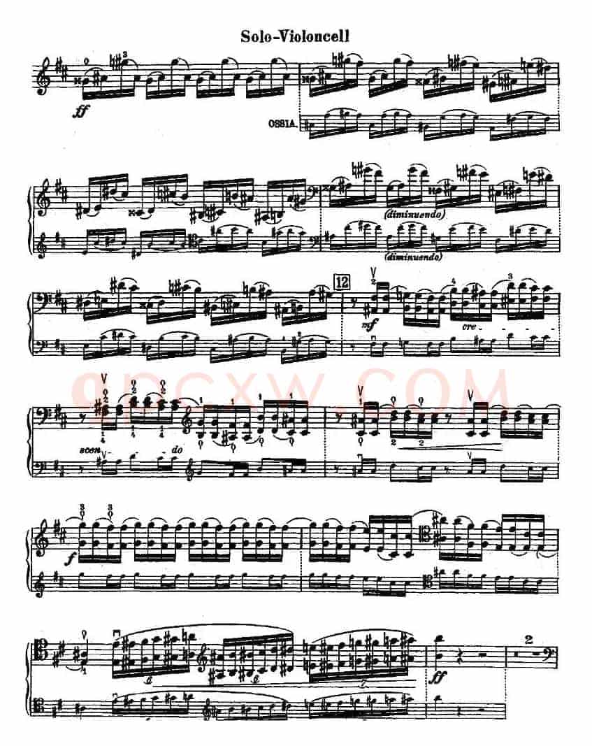 Dvorak - Cello Concerto（德沃夏克-大提琴协奏曲 [大提琴谱]）