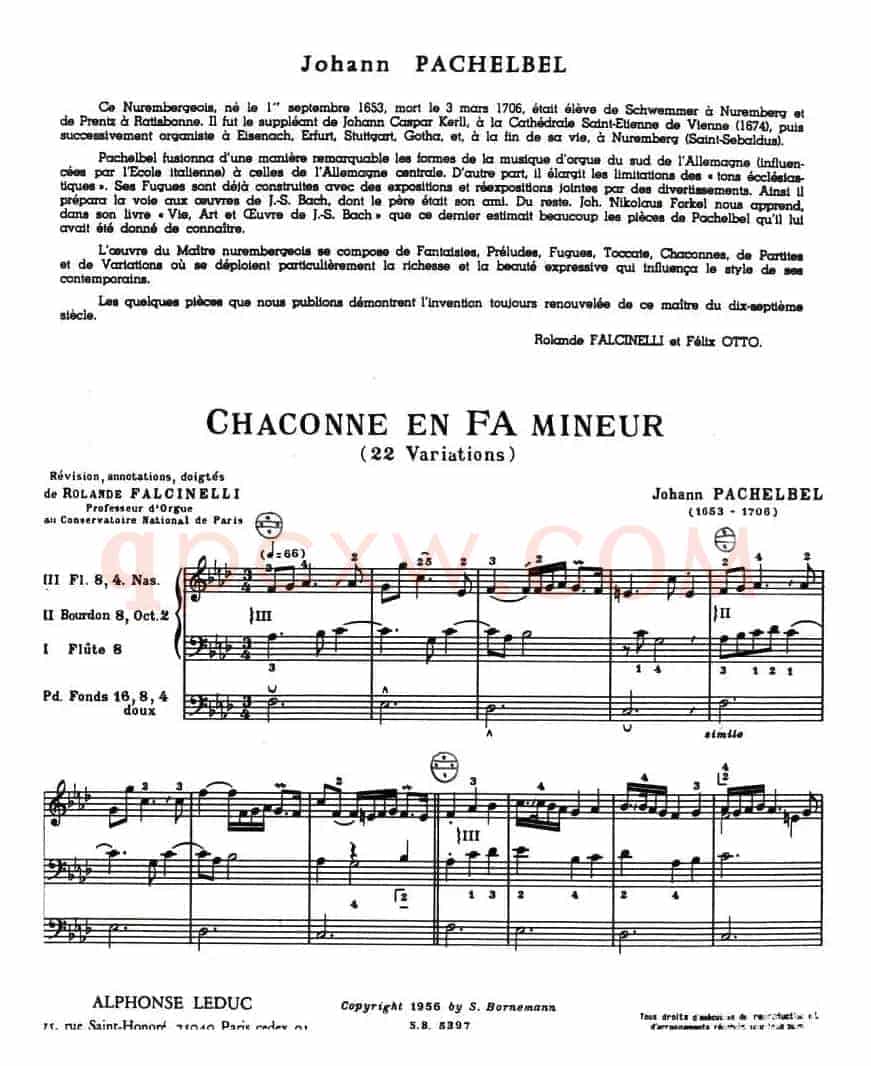 CHACONNE EN FA MINEUR(f小调恰空、二重奏)