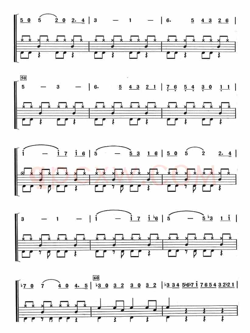 鲁斯兰与柳德米拉序曲（架子鼓、主旋律+鼓谱）