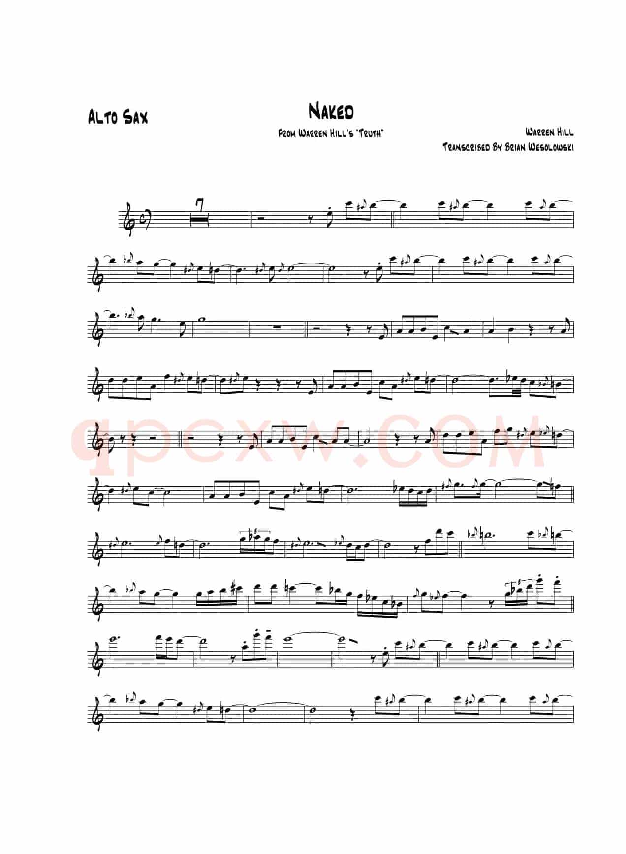 Naked（中音萨克斯）