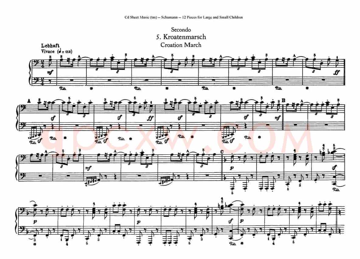 12首为孩子们而作的四手联弹曲 Op.85(四手联弹)(5)