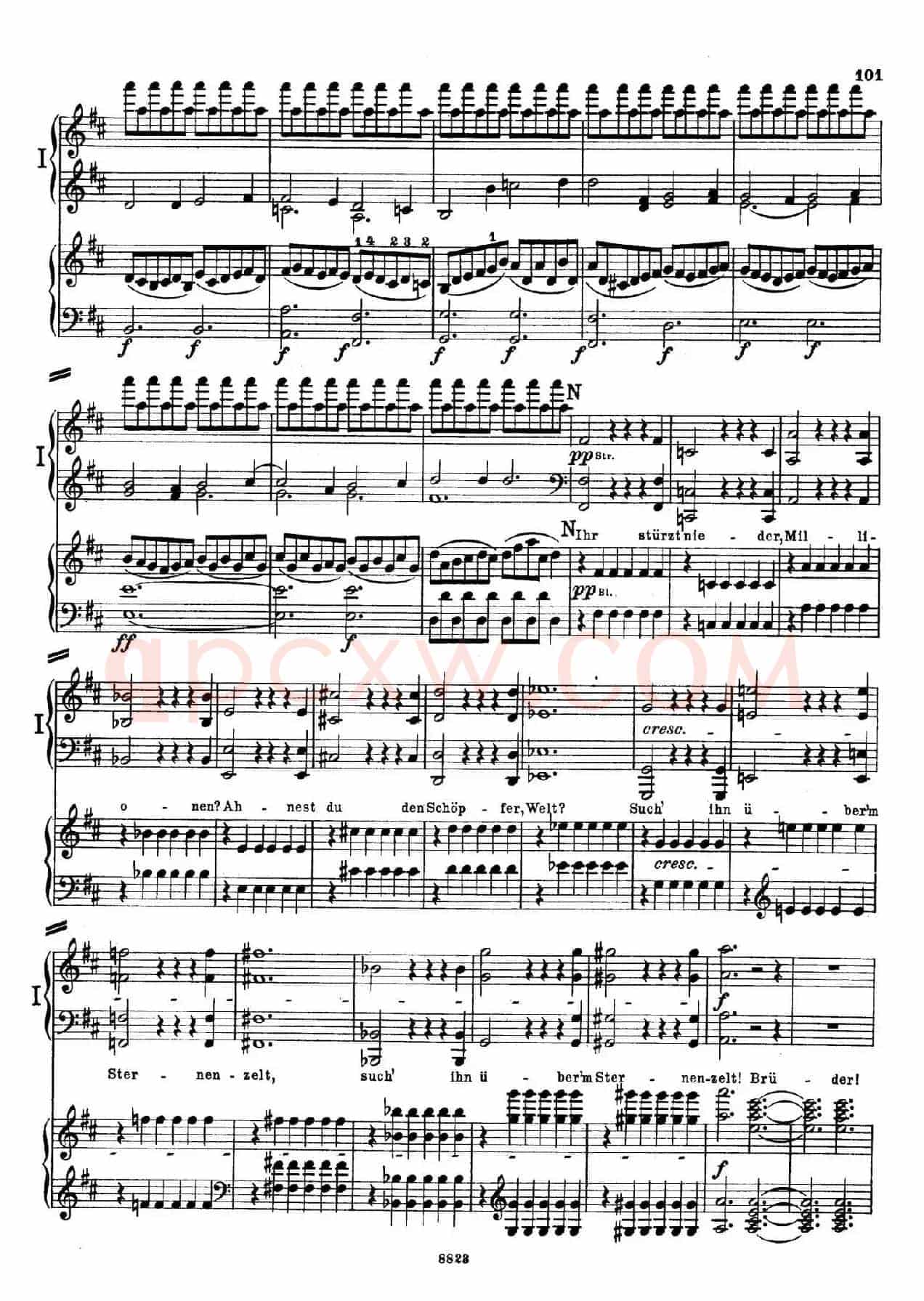 d小调第九交响曲 Op.125(双钢琴P93——102)