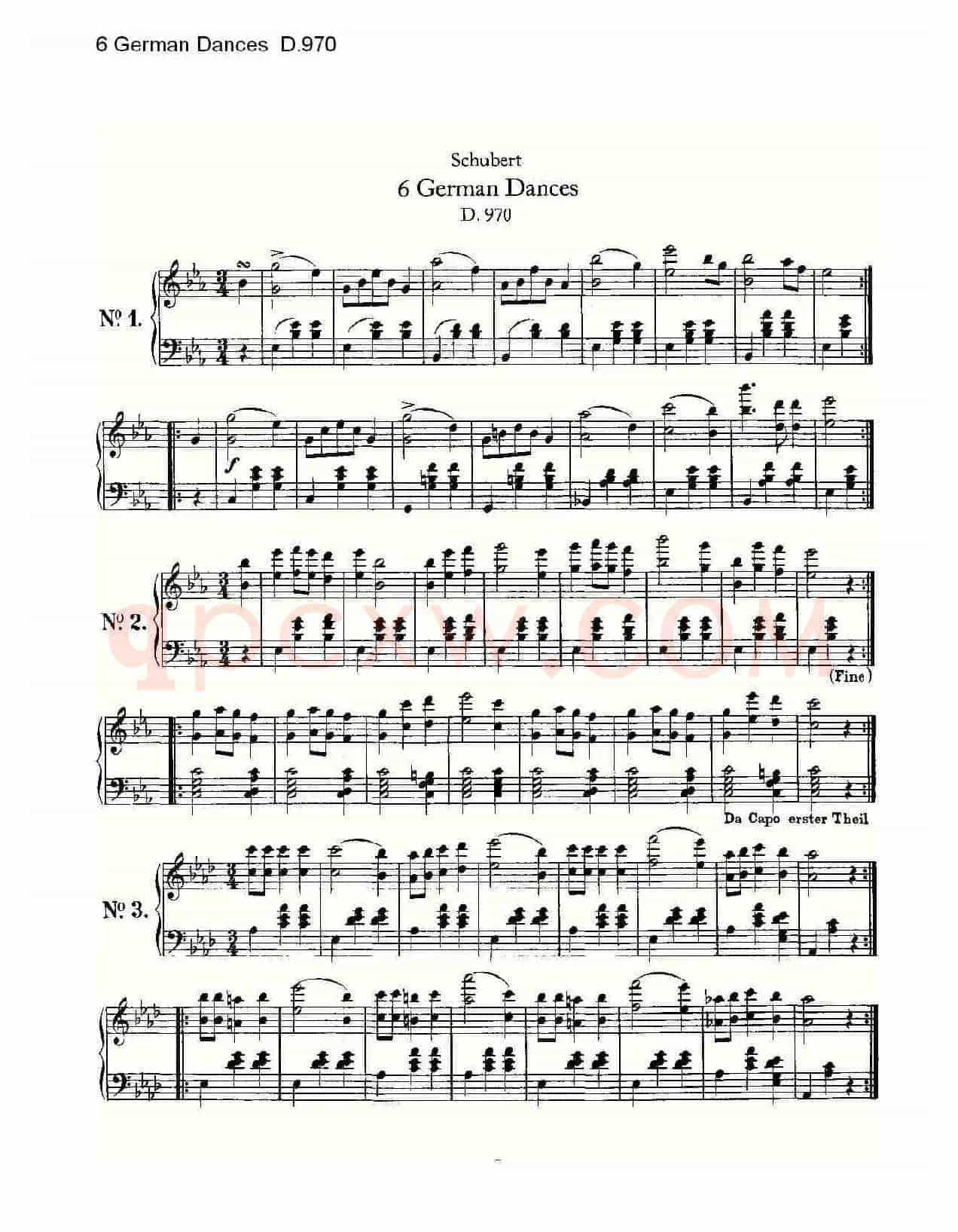 6 German Dances D.970（6德国舞曲 D.970）
