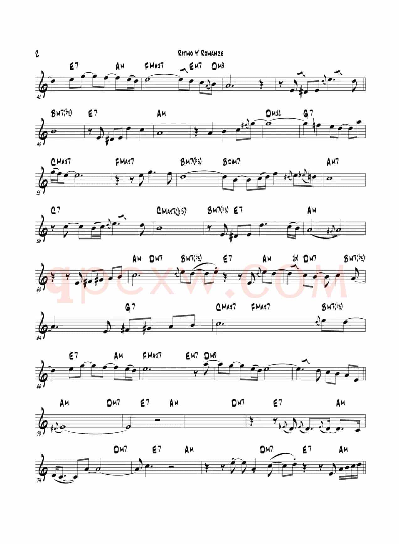 Ritmo Y Romanc（Bb Part）