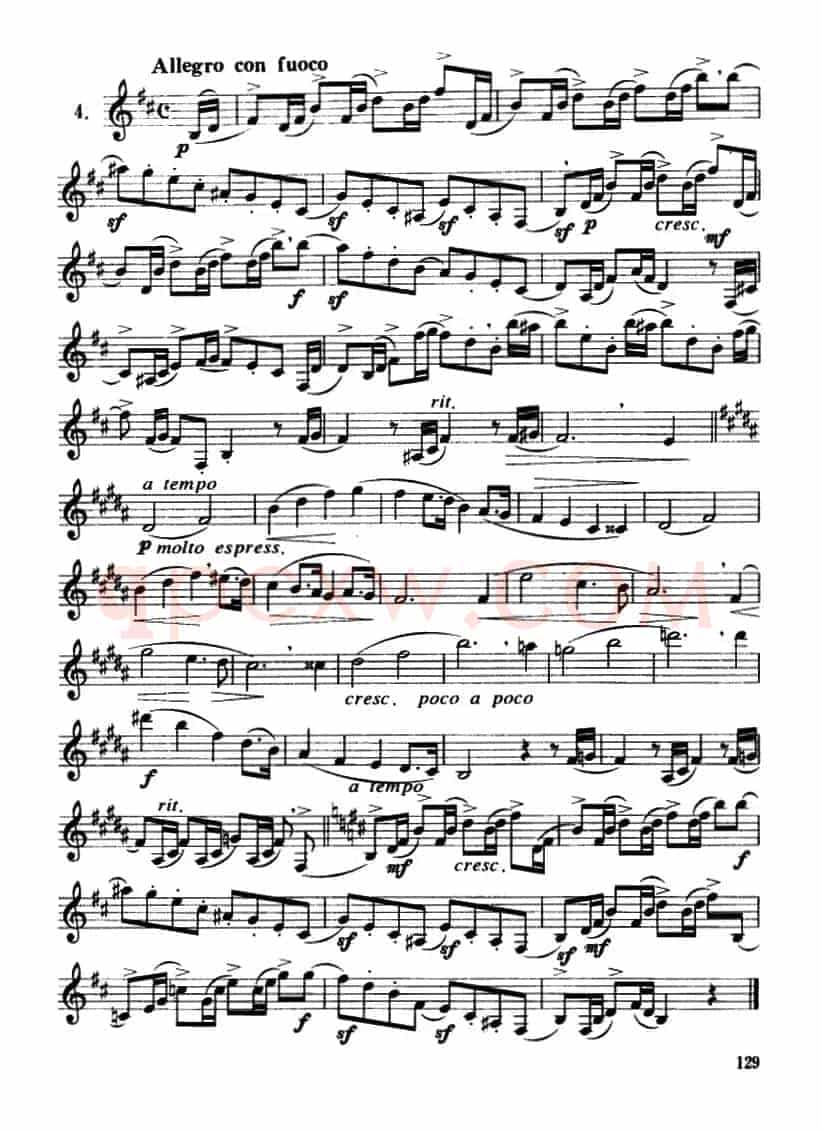 单簧管中级练习曲7首