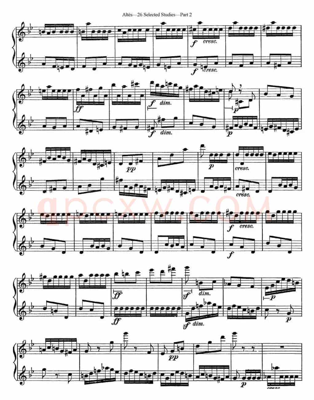 阿尔泰斯26首精选长笛练习曲（NO.22）