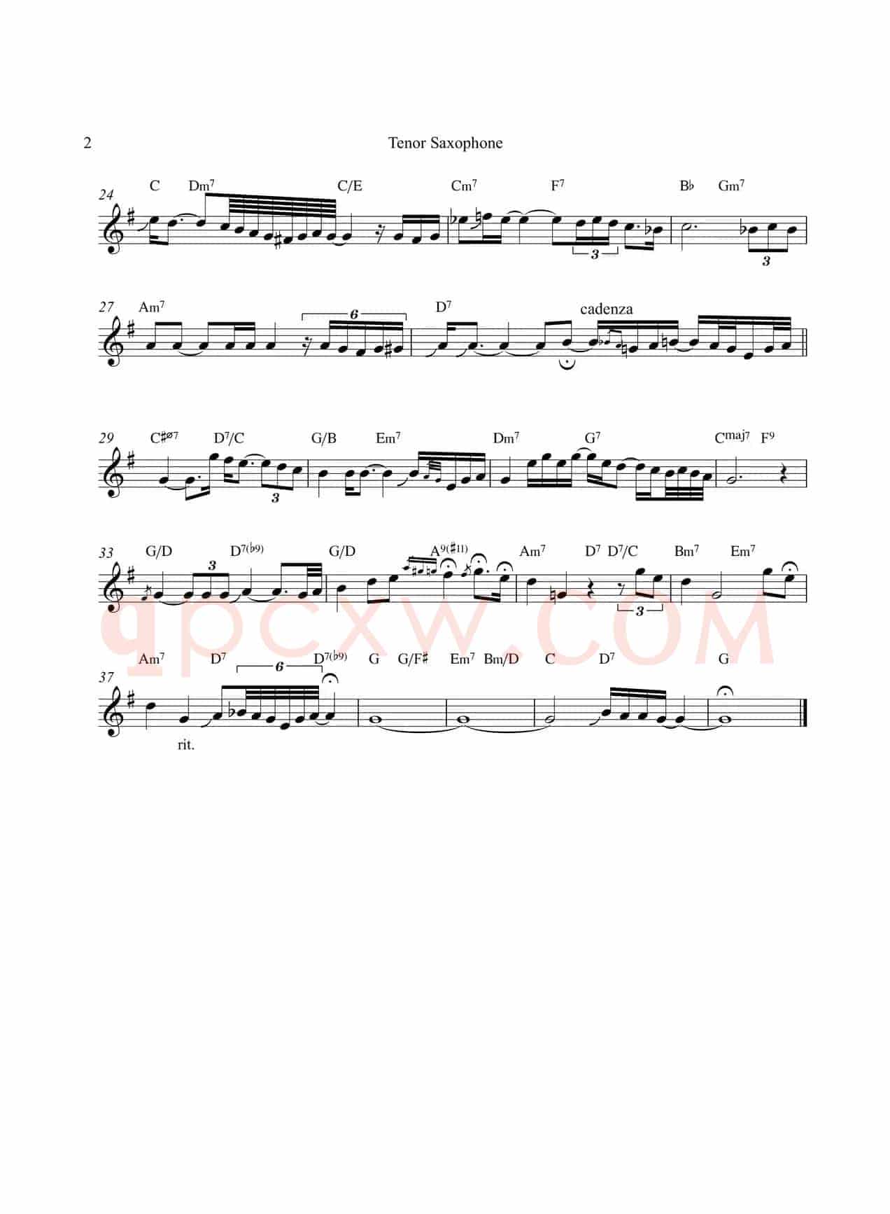 The Christmas Song（次中音萨克斯）