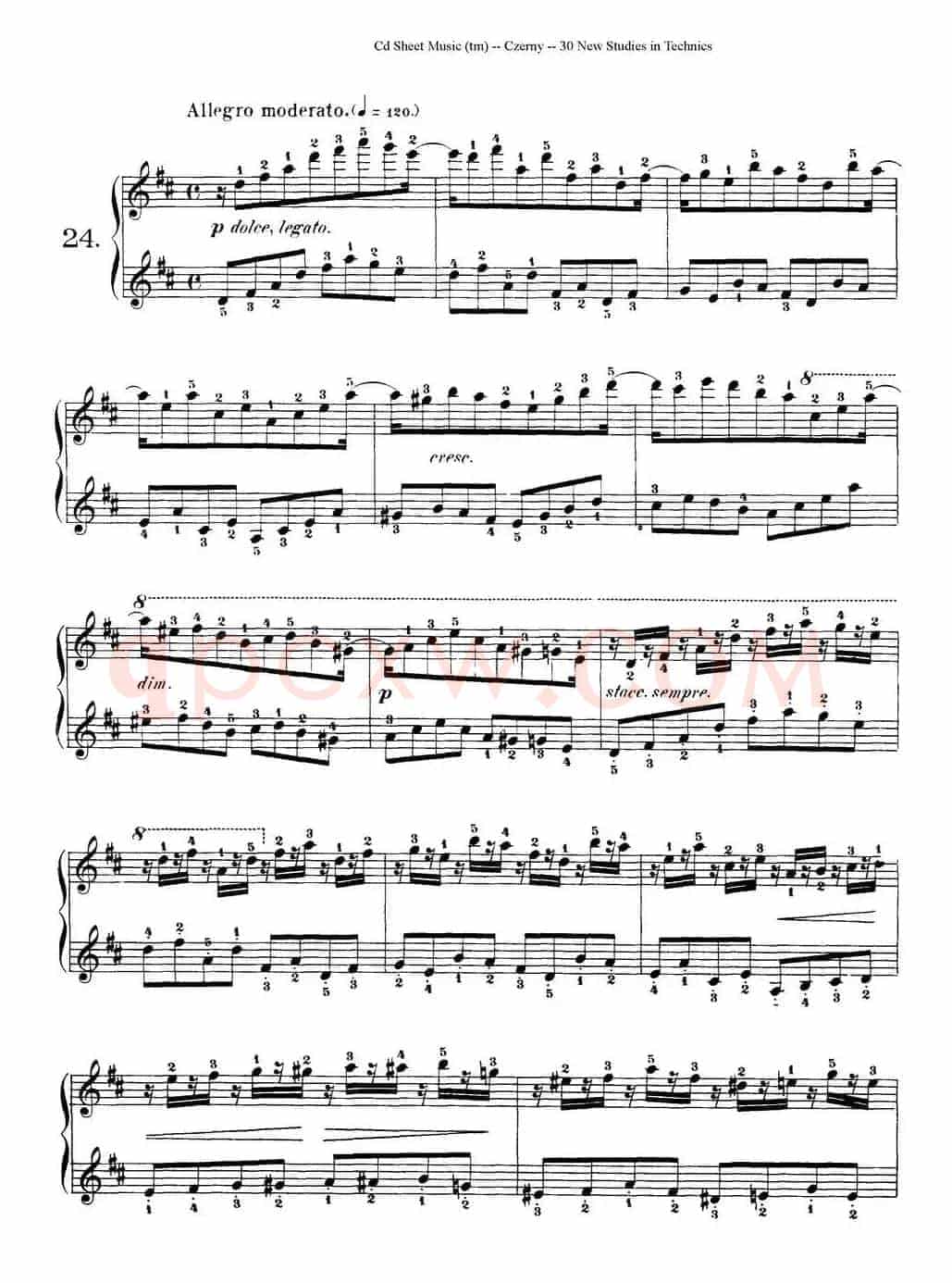 Czerny - 30 New Studies - 24（车尔尼Op849 - 30首练习曲）