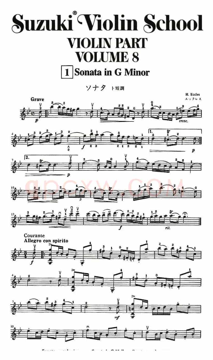 铃木小提琴教材第八册（Suzuki Violin School Violin Part VOLUME 8）