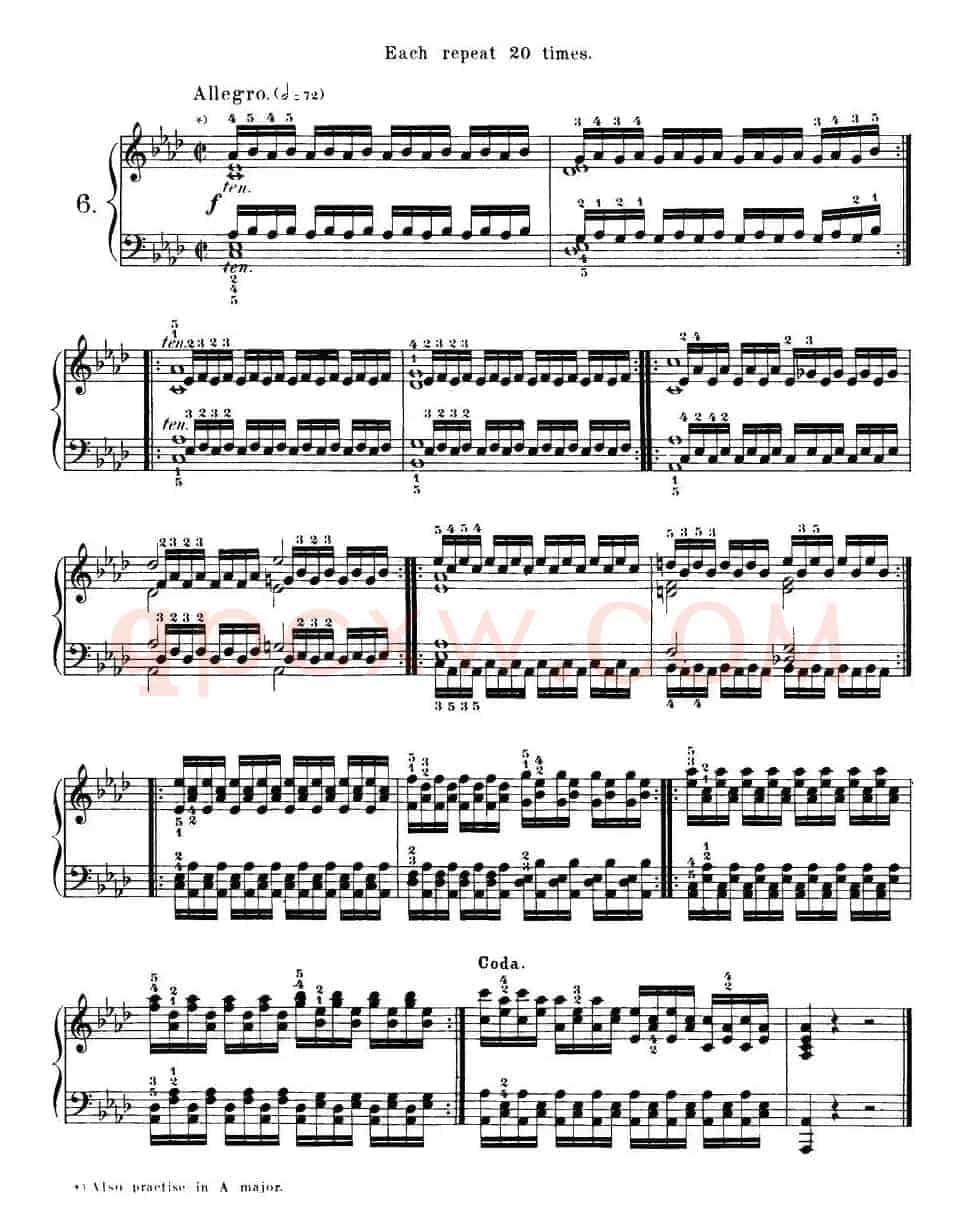 Czerny - 40 Daily Exerci Op.337（6—10）（40首日常训练曲）