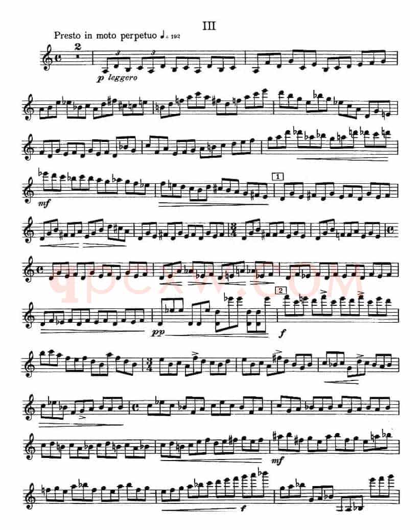 CONCERTO FOR VIOLIN AND ORCHESTRA Op.14（小提琴和交响乐协奏曲·小提琴分谱）