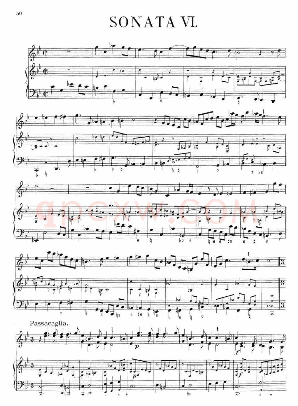 Biber Violin Sonata VI（小提琴+钢琴伴奏）
