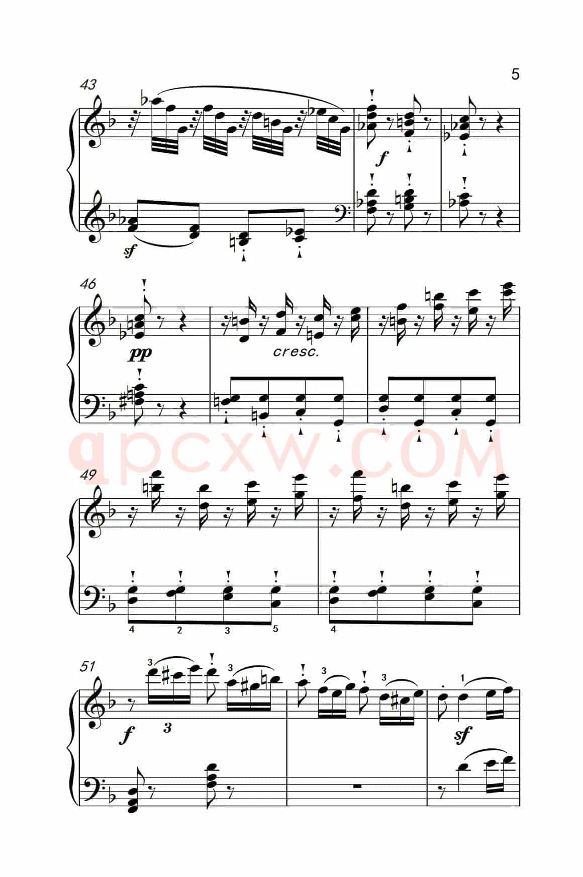 奏鸣曲 Opus 10 Nr.2 第一乐章（贝多芬奏鸣曲集 2）