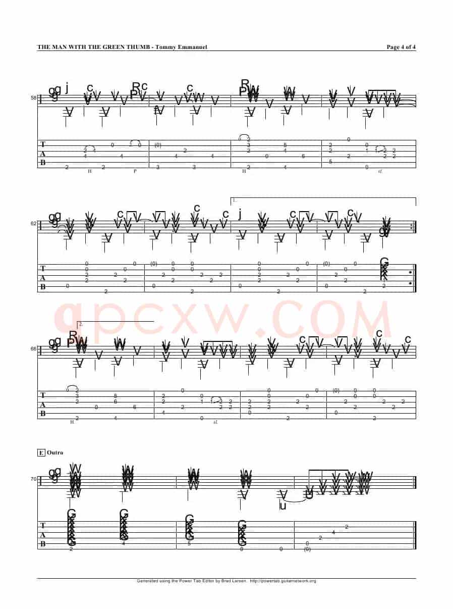 tommy emmanuel：the man with the green thumb version 2（指弹吉它）