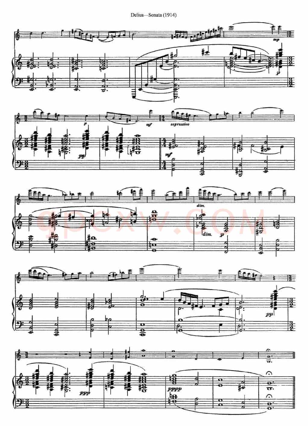 Delius Sonata（小提琴+钢琴伴奏）