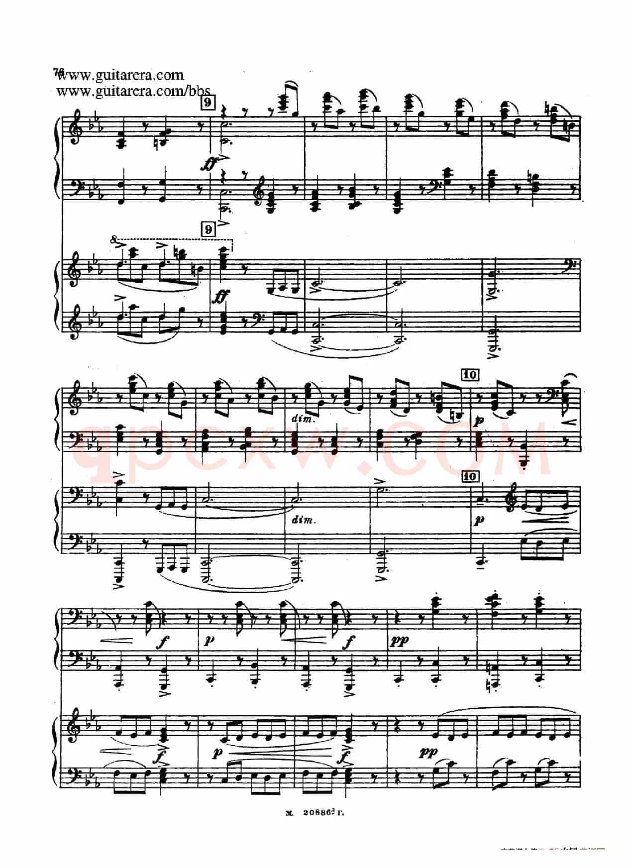 第二双钢琴组曲 Suite for Two Pianos No.2 Op.17(4. 塔兰泰拉舞曲 Tarantella)