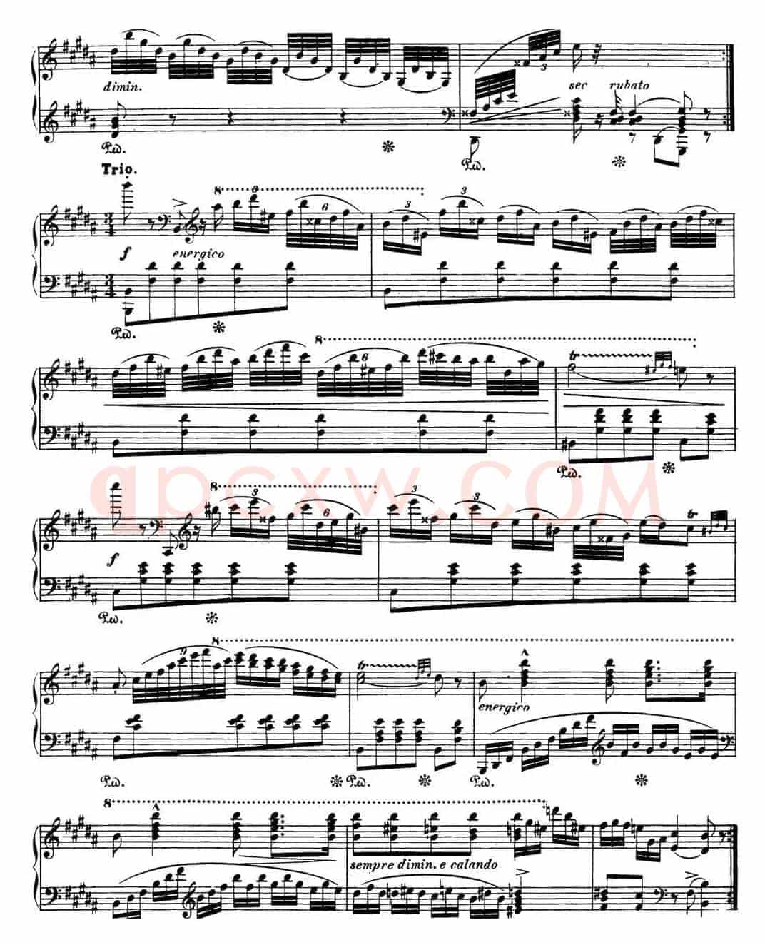 肖邦 波兰舞曲 Op.posth.P.1 No.3 升g小调