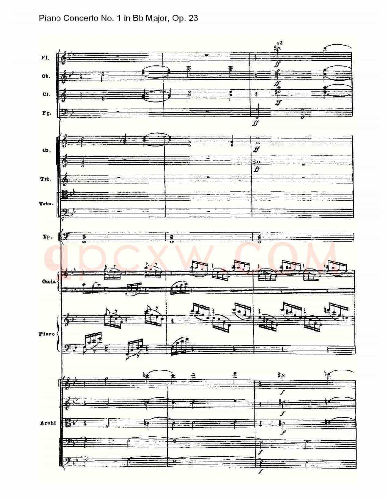 Bb大调第一钢琴协奏曲,Op.23第一乐章第二部(一)