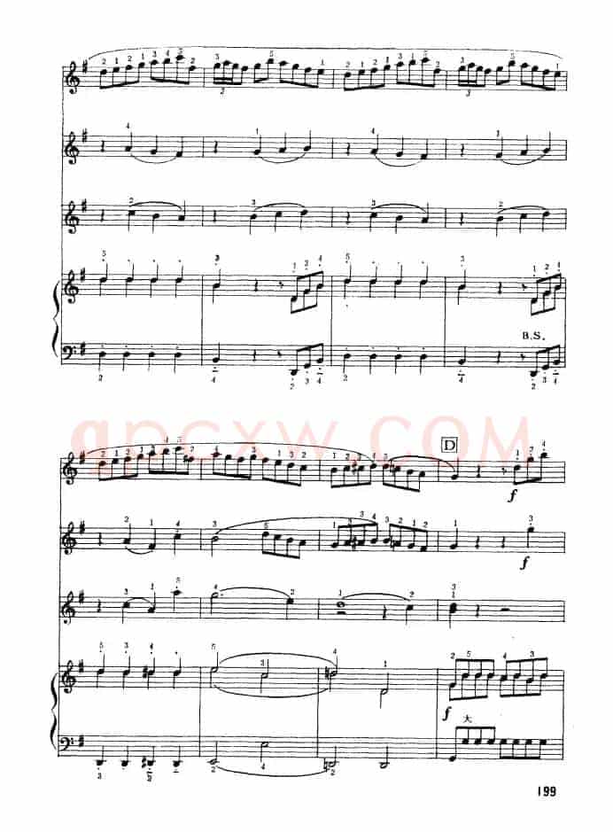 G大调弦乐小夜曲（第四乐章）（四重奏）