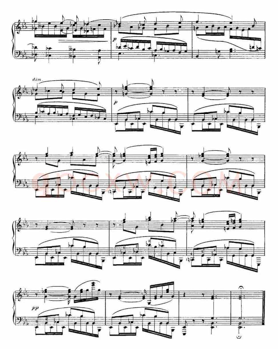 福雷13首船歌：Barcarolle No·12 in E-flat Op·106 bis