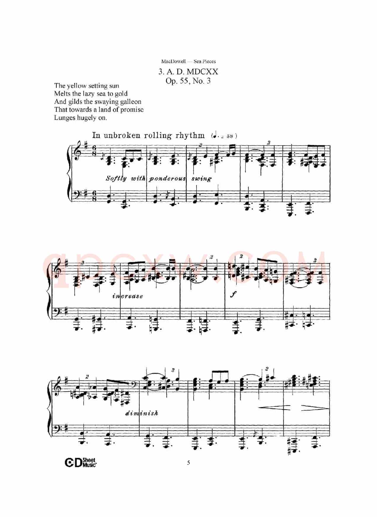 海景 Sea Pieces Op.55（No.3）