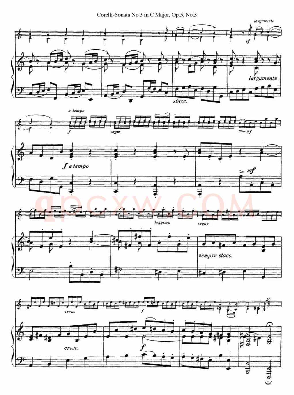 Sonata No.3 in C MajorOp.5 No.3（小提琴+钢琴伴奏）