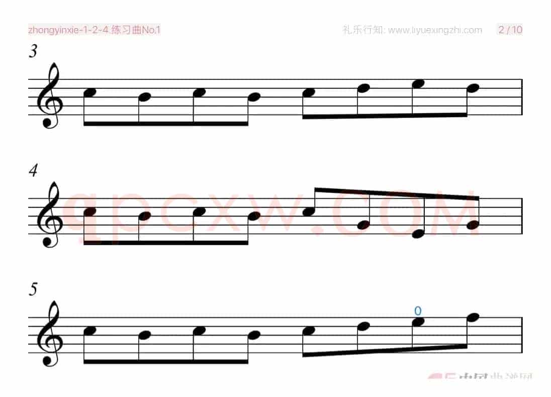 沃尔法特练习曲No.1（小提琴）