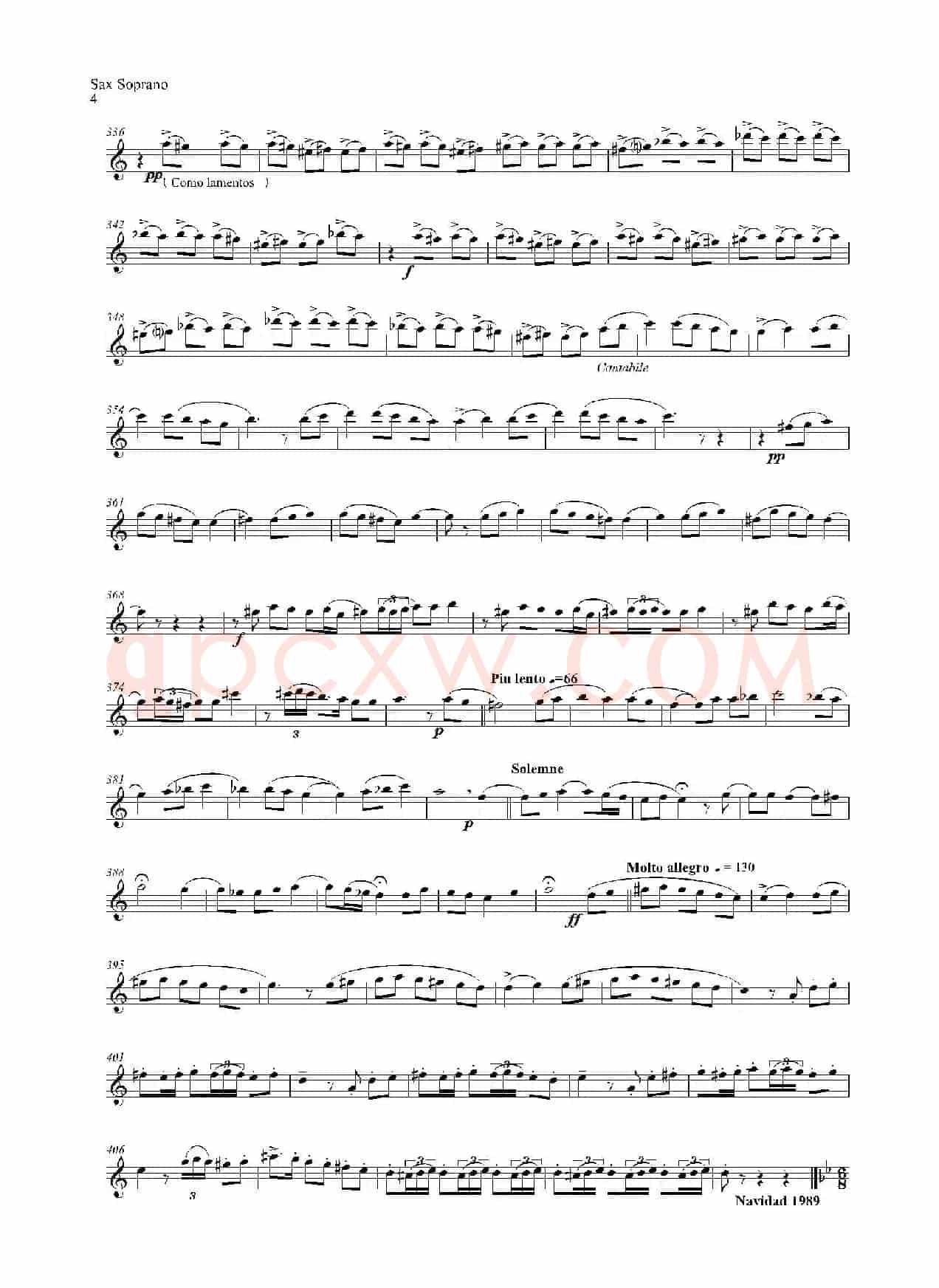 ESTILOS（四重奏高音萨克斯分谱）