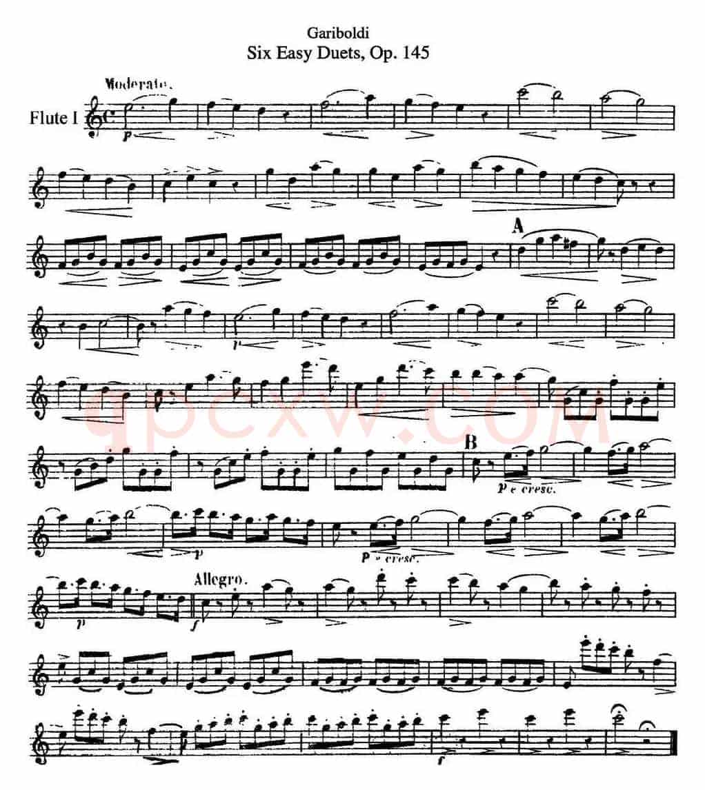 六首简易二重奏作品145号
