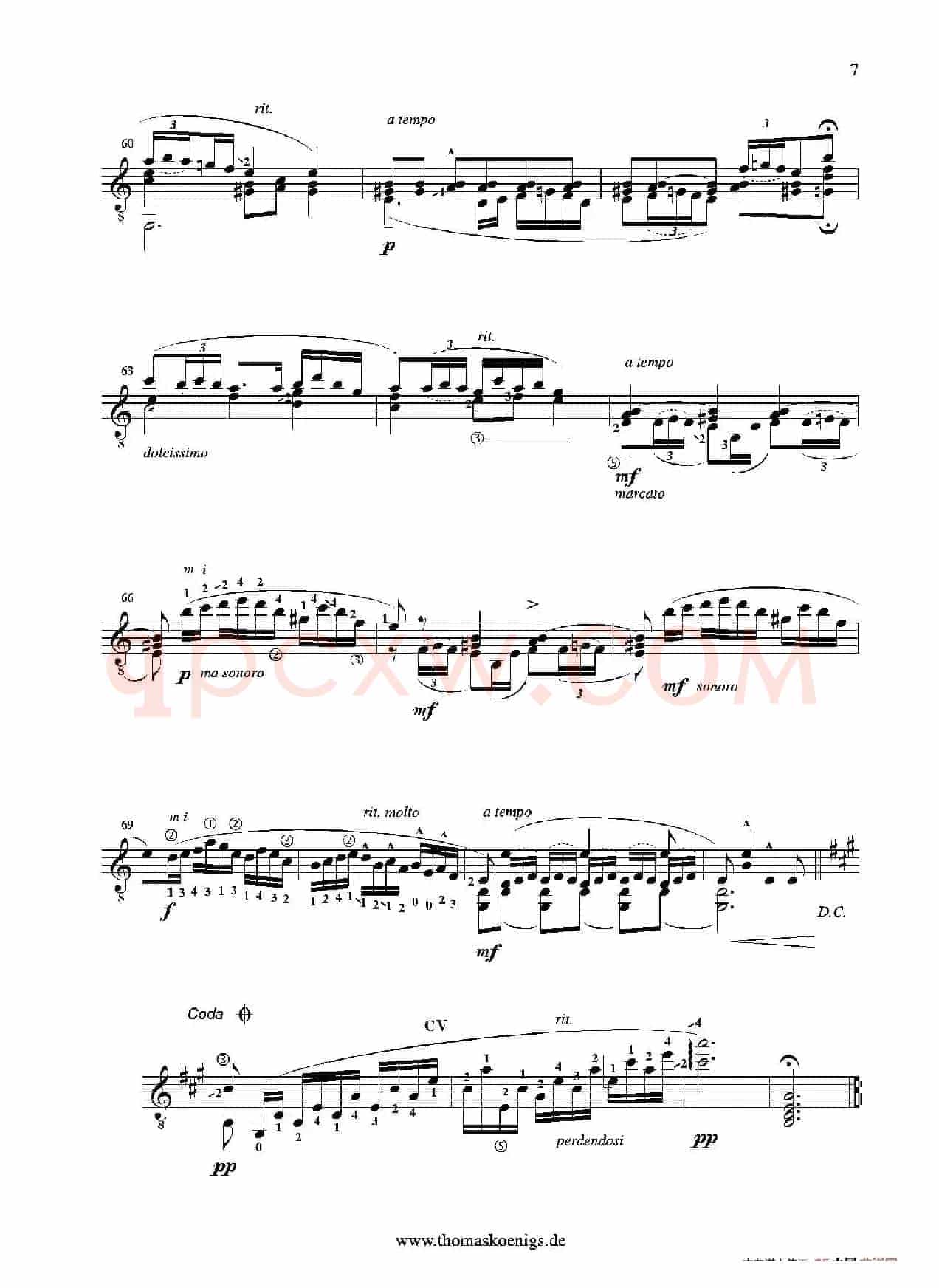 Serenata Espanola Op.181(Besser bekannt als Cadiz der Suite espanola op.47)(古典吉他)