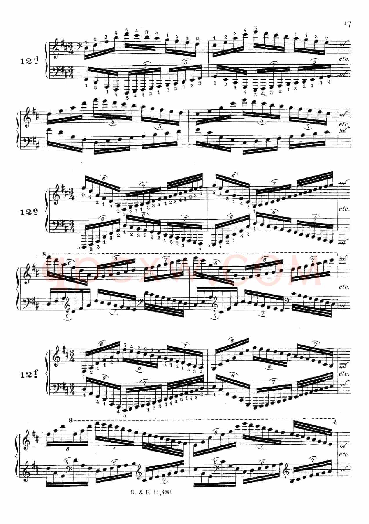 51 Exercises, WoO 6（51首钢琴练习 8—12）