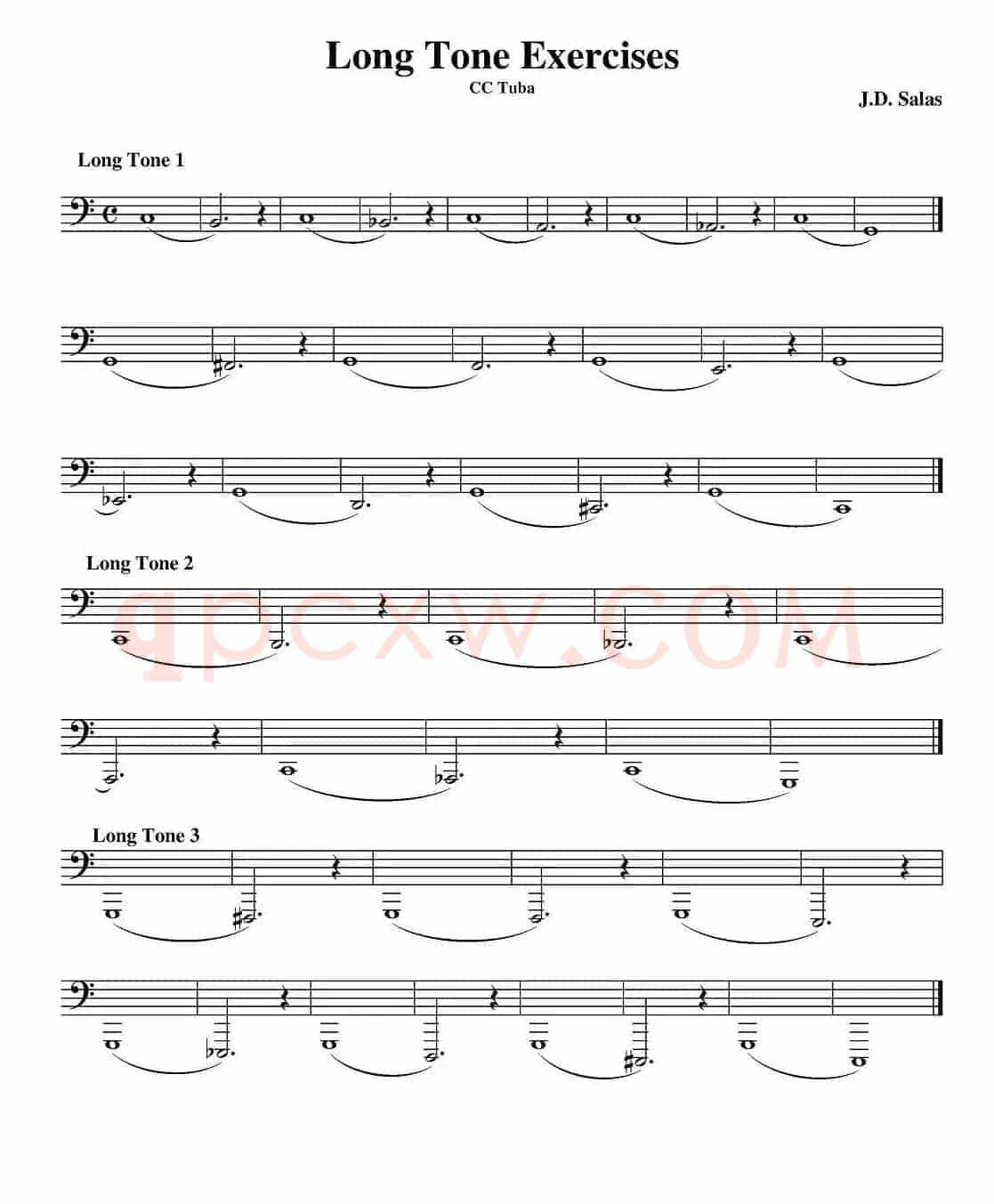Long Tone Exercises - C Tuba（大号练习教材选曲）