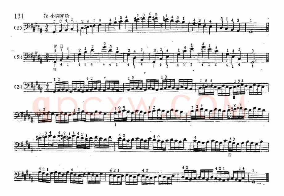 #g小调音阶大提琴练习曲